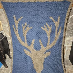 Crochet Throw - Deer Head